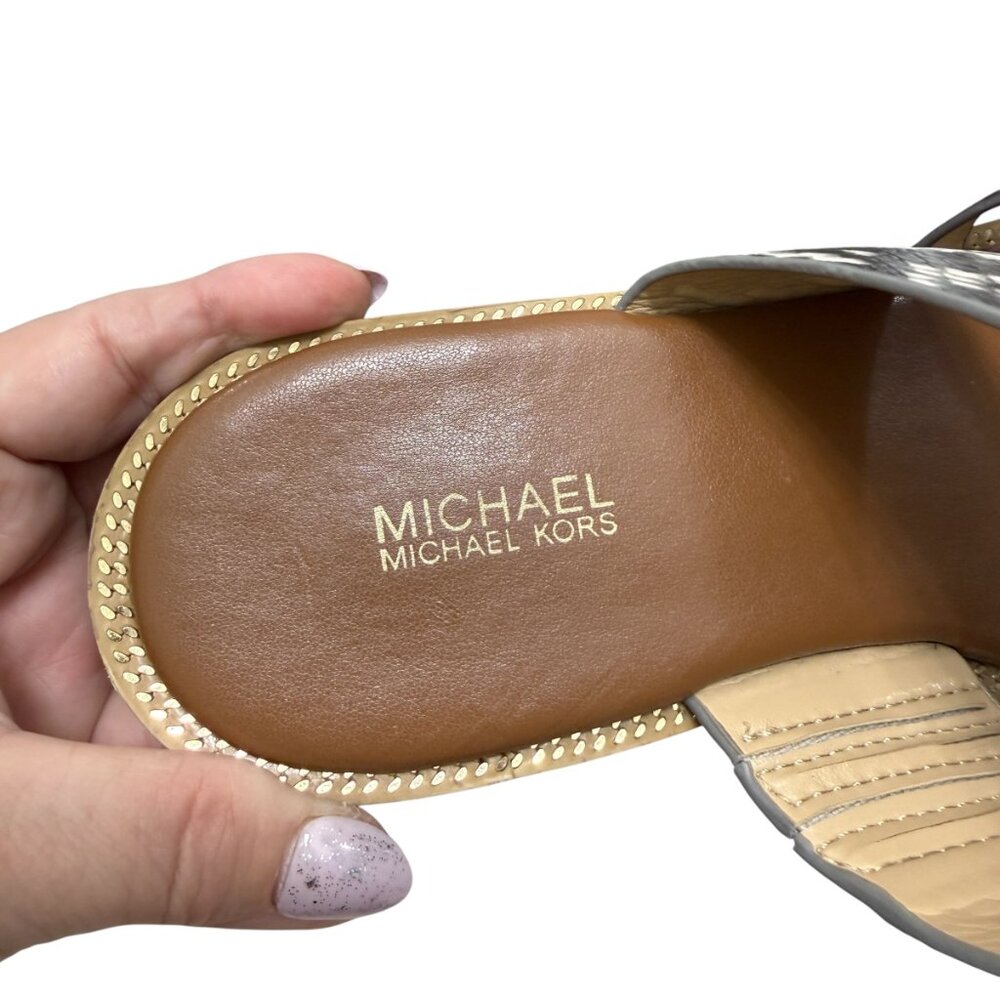 Michael Kors Pratt Two-Tone Python Embossed Leath… - image 5